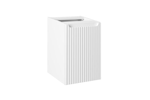Badezimmer-Hängeschrank Novira Weiß matt 40 × 39 × 57 cm mit Wäschekorb