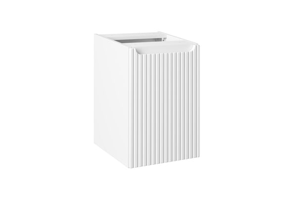 Badezimmer-Hängeschrank Novira Weiß matt 40 × 39 × 57 cm mit Wäschekorb