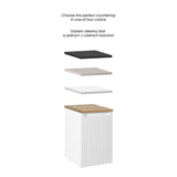 Badezimmer-Hängeschrank Novira Weiß matt 40 × 39 × 57 cm mit Wäschekorb – Ansicht 6