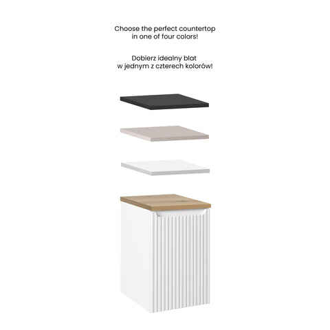 Badezimmer-Hängeschrank Novira Weiß matt 40 × 39 × 57 cm mit Wäschekorb – Ansicht 6