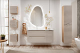Badezimmer-Hängeschrank Oceana Beige 30 × 57 × 46 cm mit 1 Tür – Ansicht 6