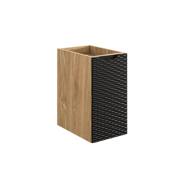 Badezimmer-Hängeschrank Oceana Schwarz matt 30 × 57 × 46 cm mit 1 Tür