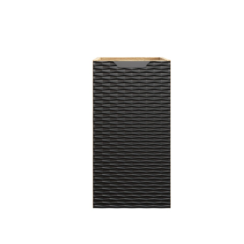 Badezimmer-Hängeschrank Oceana Schwarz matt 30 × 57 × 46 cm mit 1 Tür – Ansicht 2