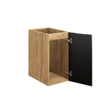 Badezimmer-Hängeschrank Oceana Schwarz matt 30 × 57 × 46 cm mit 1 Tür – Ansicht 3