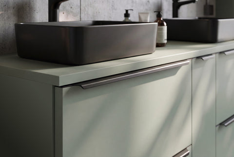 Badezimmer-Hängeschrank Sombrela Schilfgrün 20 × 57 × 46 cm mit 1 Tür – Ansicht 7