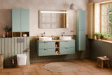 Badezimmer-Halbhochschrank Asteya Grün matt 30 × 80 × 26,6 cm mit 1 Tür – Ansicht 5