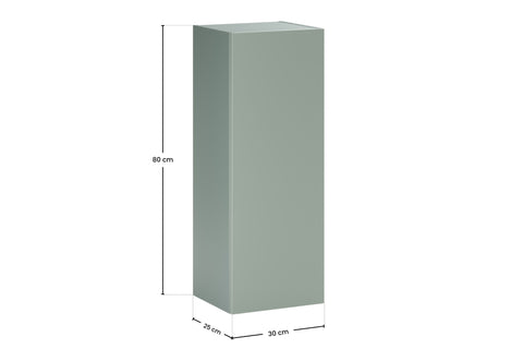 Badezimmer-Halbhochschrank Asteya Grün matt 30 × 80 × 26,6 cm mit 1 Tür – Ansicht 8