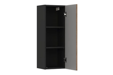 Badezimmer-Halbhochschrank Talvera Casella Eiche 30 × 80 × 18,5 cm mit 1 Tür – Ansicht 3