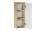 Badezimmer-Halbhochschrank Terrana Cremona Eiche 30 × 80 × 18,5 cm mit 1 Tür – Ansicht 3