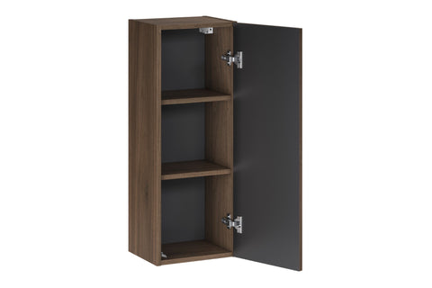 Badezimmer-Halbhochschrank Terrana Walnuss Villa 30 × 80 × 18,5 cm mit 1 Tür – Ansicht 3