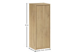 Badezimmer-Halbhochschrank Violetta Cremona Eiche 30 × 80 × 26 cm mit 1 Tür – Ansicht 8