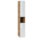 Badezimmer-Hochschrank Amaris Weiß Hochglanz 25 × 170 × 39 cm mit 2 Türen