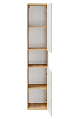 Badezimmer-Hochschrank Amaris Weiß Hochglanz 35 × 170 × 32 cm mit 2 Türen – Ansicht 2