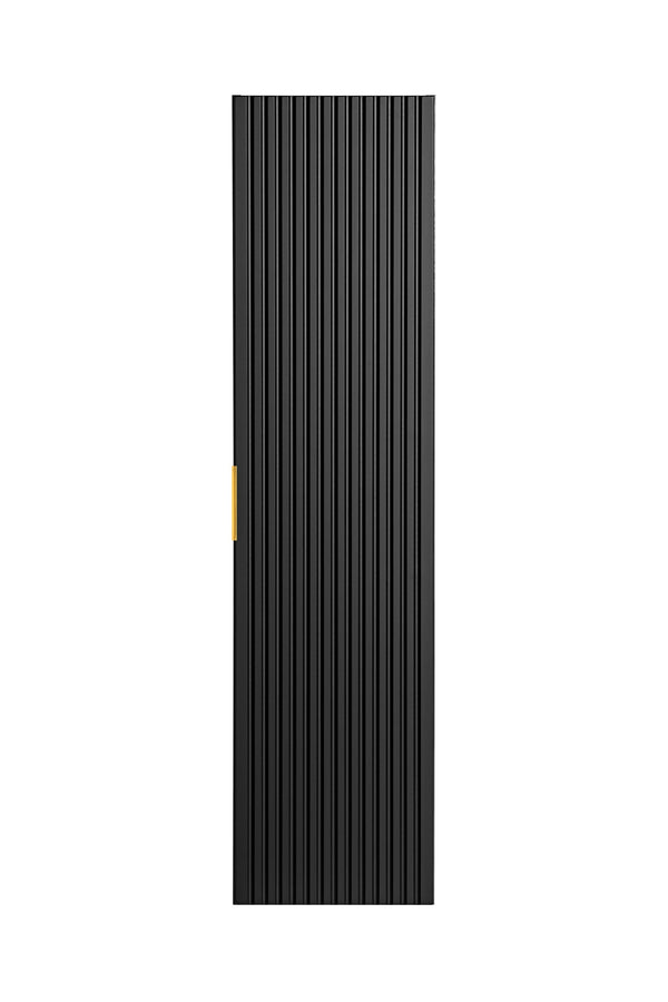 Badezimmer-Hochschrank Ardena Matt Black / Graphite Inner Side 35 × 140 × 25 cm mit 1 Tür
