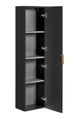 Badezimmer-Hochschrank Ardena Matt Black / Graphite Inner Side 35 × 140 × 25 cm mit 1 Tür – Ansicht 8