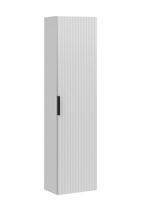 Badezimmer-Hochschrank Ardena Weiß matt 35 × 140 × 25 cm mit 1 Tür – Ansicht 2