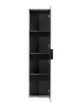 Badezimmer-Hochschrank Ardena Weiß matt 35 × 140 × 25 cm mit 1 Tür – Ansicht 3