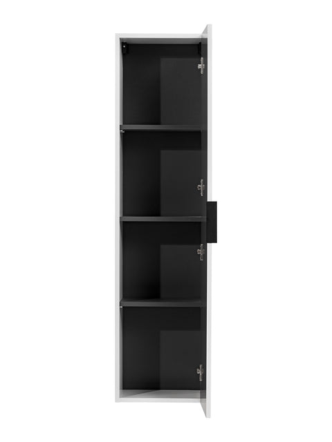 Badezimmer-Hochschrank Ardena Weiß matt 35 × 140 × 25 cm mit 1 Tür – Ansicht 3