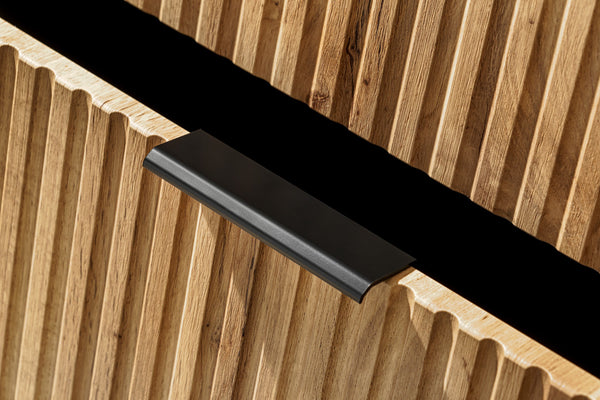 Badezimmer-Hochschrank Ardena Wotan Eiche 35 × 140 × 25 cm mit 1 Tür