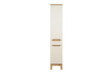 Badezimmer-Hochschrank Balvina Kaschmir matt 35 × 187 × 33 cm mit 2 Türen und 1 Schublade – Ansicht 2