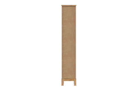 Badezimmer-Hochschrank Balvina Kaschmir matt 35 × 187 × 33 cm mit 2 Türen und 1 Schublade – Ansicht 4