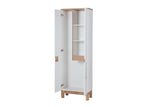 Badezimmer-Hochschrank Balvina Weiß Hochglanz 60 × 187 × 33 cm mit 3 Türen – Ansicht 3