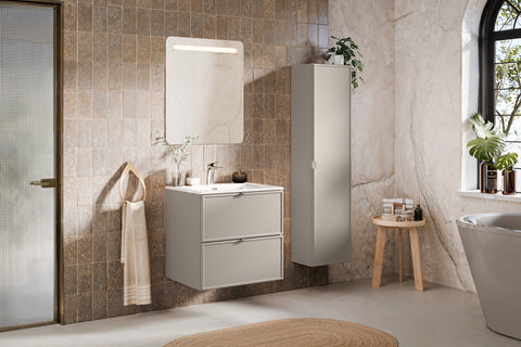 Badezimmer-Hochschrank Bellisa Kaschmir matt 35 × 140 × 25 cm mit 1 Tür – Ansicht 5