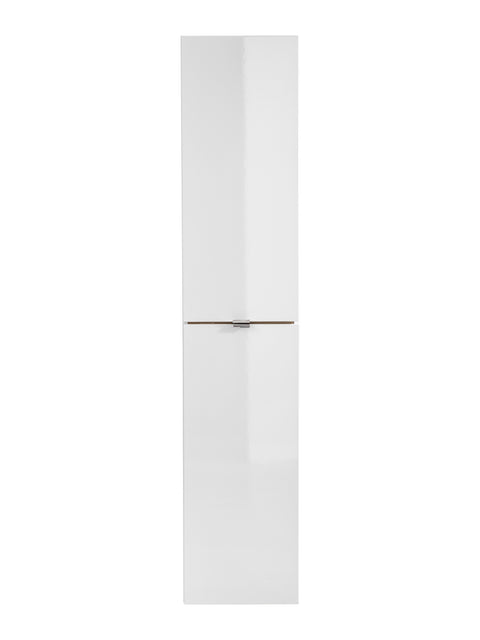 Badezimmer-Hochschrank Caprena Weiß Hochglanz 35 × 170 × 33 cm mit 2 Türen – Ansicht 2