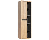 Badezimmer-Hochschrank Devara Shetland Eiche 50 × 170 × 33 cm mit 2 Türen