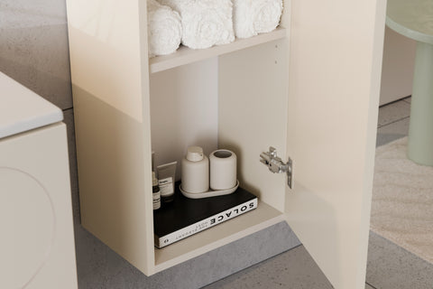Badezimmer-Hochschrank Donessa Sand 35 × 140 × 25,2 cm mit 1 Tür – Ansicht 5