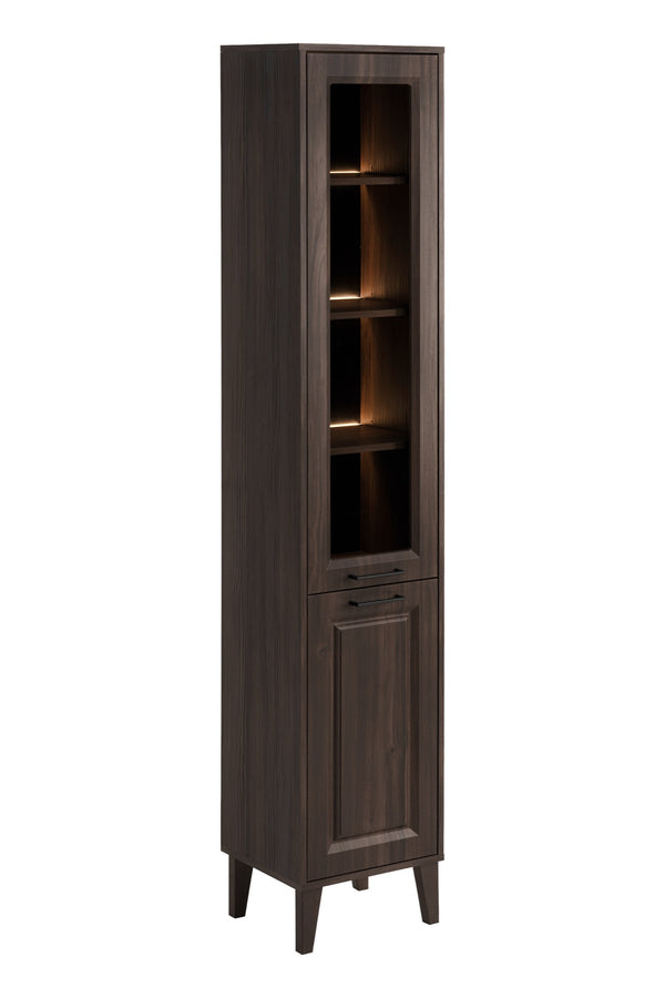 Badezimmer-Hochschrank Dorella Ristretto Eiche 40 × 205 × 35 cm mit 2 Türen