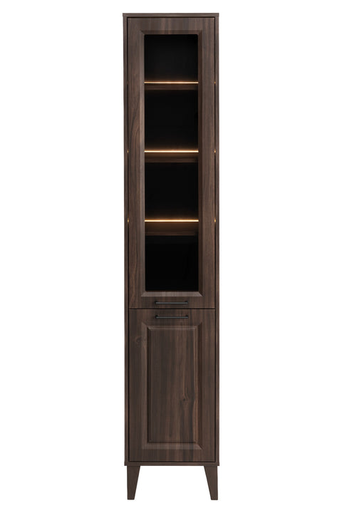 Badezimmer-Hochschrank Dorella Ristretto Eiche 40 × 205 × 35 cm mit 2 Türen – Ansicht 2