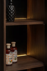 Badezimmer-Hochschrank Dorella Ristretto Eiche 40 × 205 × 35 cm mit 2 Türen – Ansicht 5