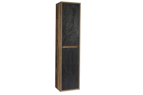 Badezimmer-Hochschrank Hamvera Beton dunkel 40 × 170 × 33 cm mit 2 Türen – Ansicht 5