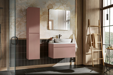 Badezimmer-Hochschrank Ikona Altrosa 35 × 160 × 33 cm mit 2 Türen – Ansicht 4
