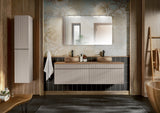 Badezimmer-Hochschrank Ikona Kaschmir matt 35 × 160 × 33 cm mit 2 Türen – Ansicht 4
