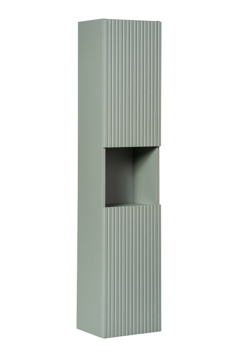 Badezimmer-Hochschrank Linora Schilfgrün 30 × 140 × 25 cm mit 2 Türen