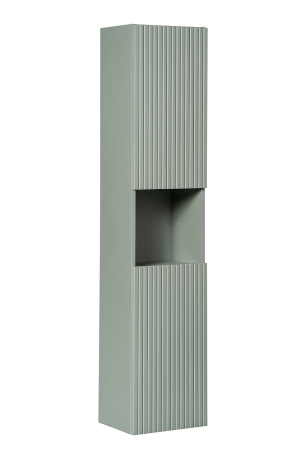 Badezimmer-Hochschrank Linora Schilfgrün 30 × 140 × 25 cm mit 2 Türen