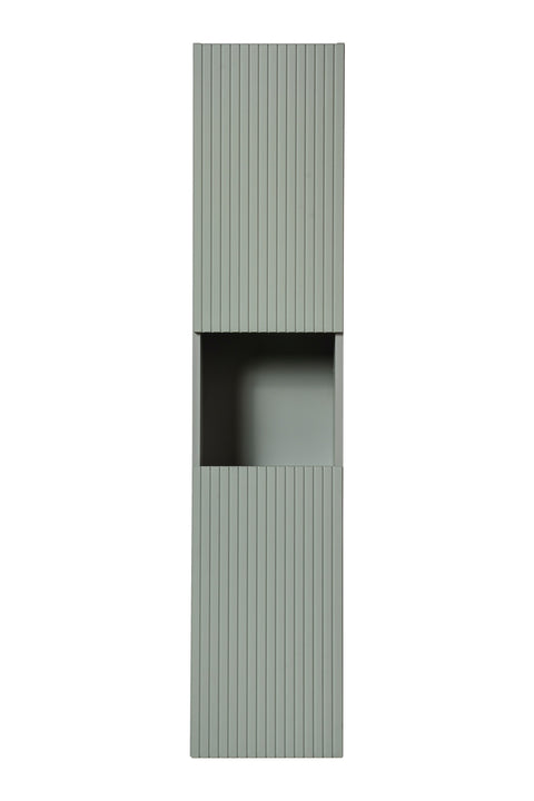 Badezimmer-Hochschrank Linora Schilfgrün 30 × 140 × 25 cm mit 2 Türen – Ansicht 2