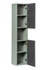 Badezimmer-Hochschrank Linora Schilfgrün 30 × 140 × 25 cm mit 2 Türen – Ansicht 3