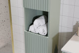 Badezimmer-Hochschrank Linora Schilfgrün 30 × 140 × 25 cm mit 2 Türen – Ansicht 5