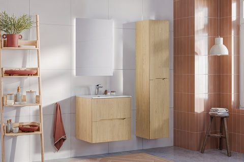 Badezimmer-Hochschrank Nordisa Cremona Eiche 35 × 170 × 33,5 cm mit 2 Türen – Ansicht 6