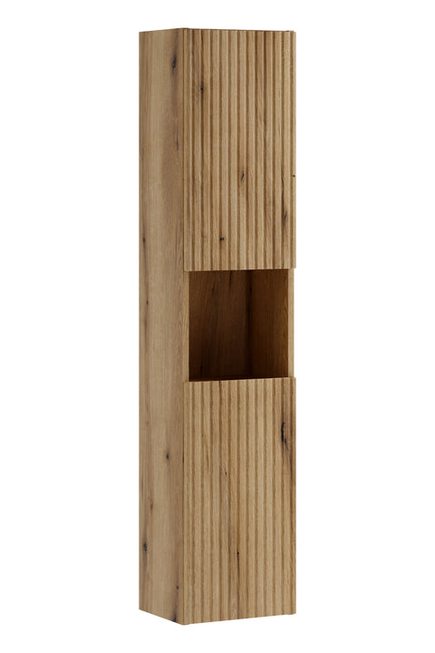 Badezimmer-Hochschrank Novira Coast Evoke Eiche 30 × 140 × 25 cm mit 2 Türen – Coast Evoke Eiche