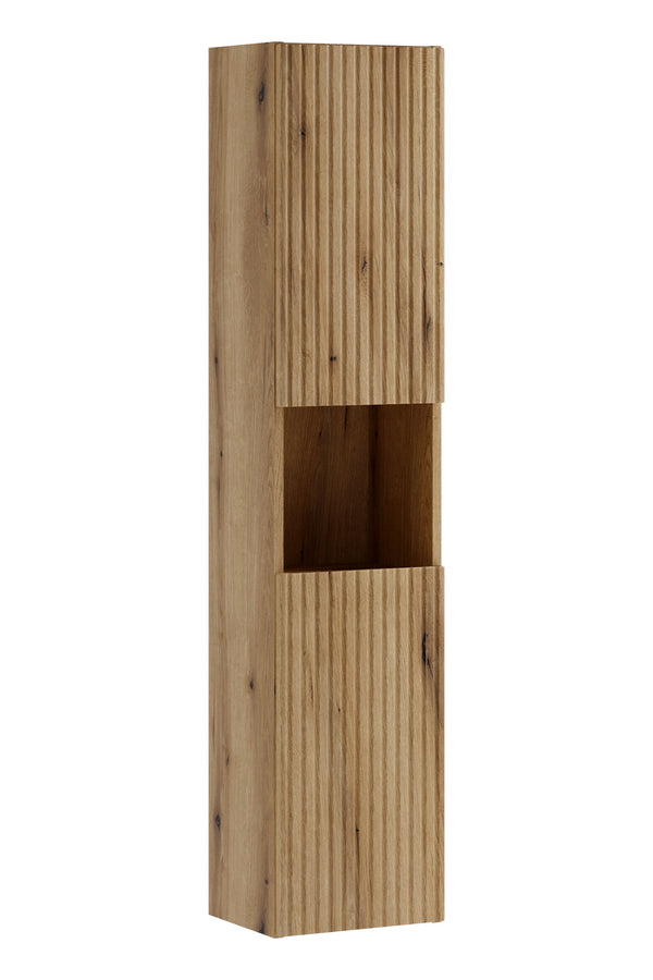 Badezimmer-Hochschrank Novira Coast Evoke Eiche 30 × 140 × 25 cm mit 2 Türen – Coast Evoke Eiche