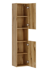 Badezimmer-Hochschrank Novira Coast Evoke Eiche 30 × 140 × 25 cm mit 2 Türen – Coast Evoke Eiche – Ansicht 3
