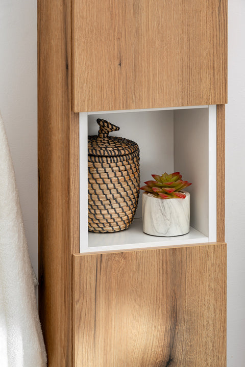 Badezimmer-Hochschrank Novira Coast Evoke Eiche 30 × 140 × 25 cm mit 2 Türen – Not applicable – Ansicht 6