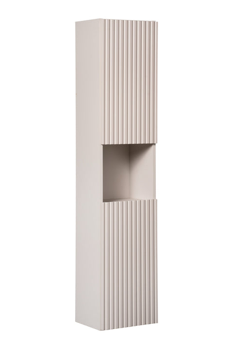 Badezimmer-Hochschrank Novira Kaschmir matt 30 × 140 × 25 cm mit 2 Türen