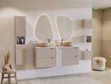 Badezimmer-Hochschrank Novira Kaschmir matt 30 × 140 × 25 cm mit 2 Türen – Ansicht 7