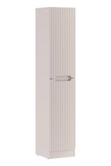 Badezimmer-Hochschrank Novira Kaschmir matt 35 × 180,5 × 39 cm mit 1 Tür, mit Wäschekorb