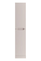 Badezimmer-Hochschrank Novira Kaschmir matt 35 × 180,5 × 39 cm mit 1 Tür, mit Wäschekorb – Ansicht 2